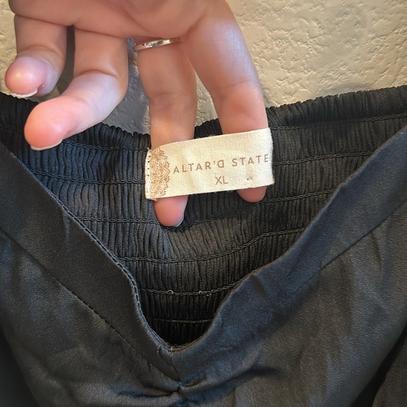 EUC Altar’d State Brand Layered Ruffle Long Sleeve Black Dress LBD Size XL - Picture 11 of 14